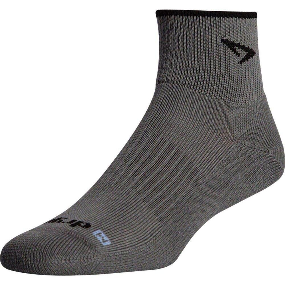 Drymax Trail Running 1/4 Crew/Turndown (Dark Gray/Black, Large)
